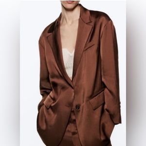 ZARA viscose/linen blend blazer size extra small